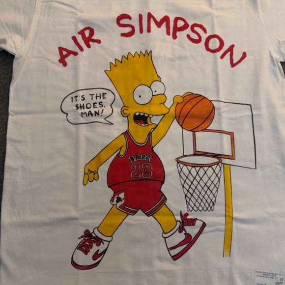 AIR BART SIMPSON High St Studios Heavy Weight T-Shirt - Picture 2 of 8